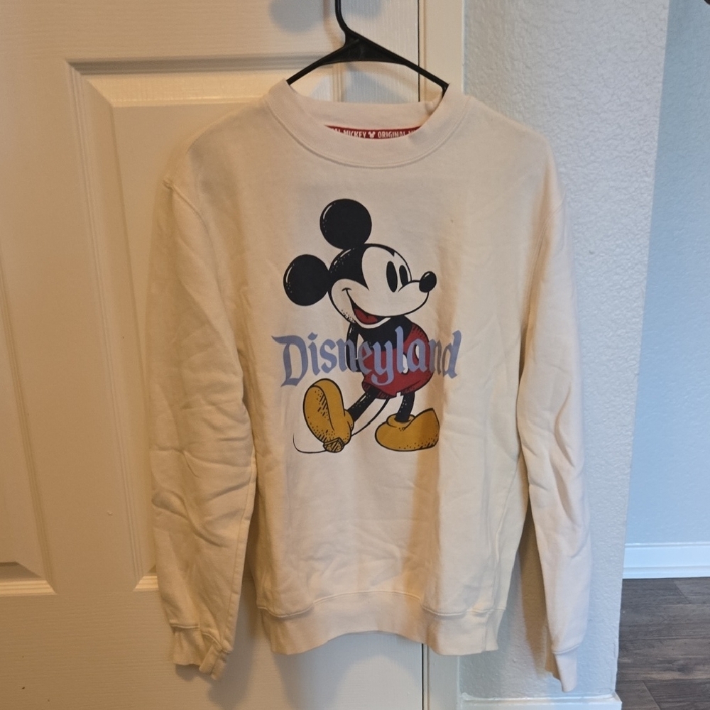 Disney Cream Crewneck Sweater with Mickey Mouse